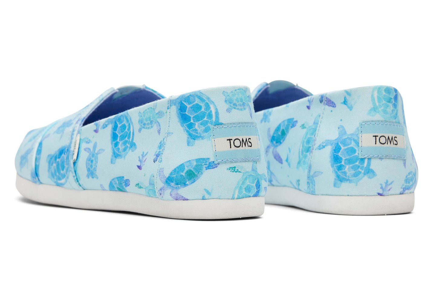 Toms Espadryle Damskie Niebieskie/Białe - Alpargata Sea Turtles - 96AMOIKLG